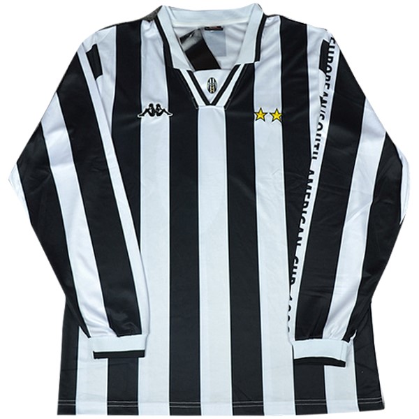 Camiseta Juventus Primera equipo ML Retro 1996 Negro Blanco
